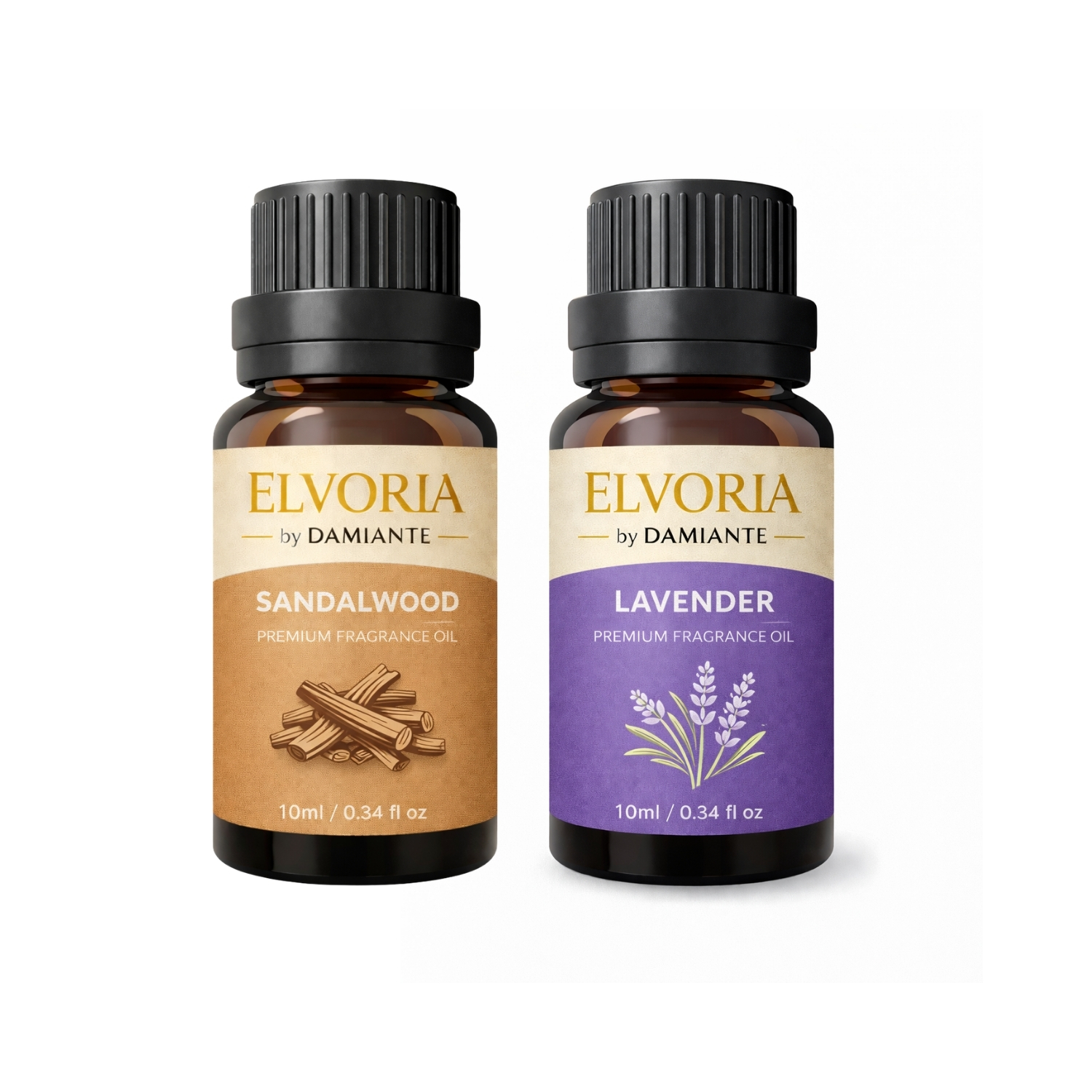 Premium Fragrance Oil - Duo Intense Aroma Collection, Ideal for Diffusers, Candles & Soap Making - 10ml