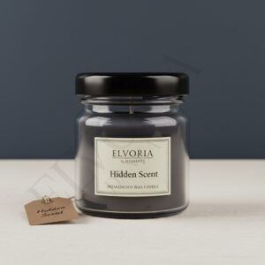Elvoria Hidden Scent Evergreen 40ml Mini Jar Premium Candle Pack of 4, for Home Decoration, Burn Time 6-8 Hrs, Luxury Fragrance Candles for Gifting, Aesthetic Mini Jar Aroma Therapy Candle