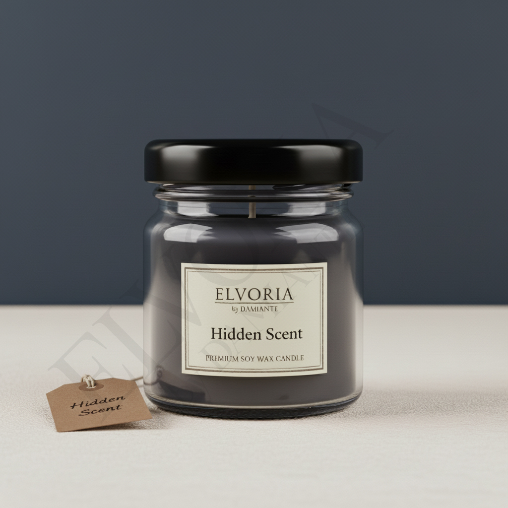 Elvoria Hidden Scent Evergreen 40ml Mini Jar Premium Candle Pack of 4, for Home Decoration, Burn Time 6-8 Hrs, Luxury Fragrance Candles for Gifting, Aesthetic Mini Jar Aroma Therapy Candle